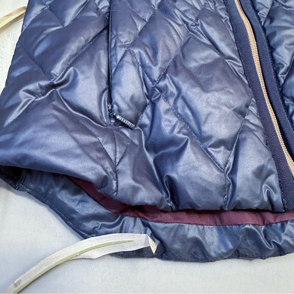 ATHLETA Responsible Down navy blue zippered vest, S. - Picture 3 of 7